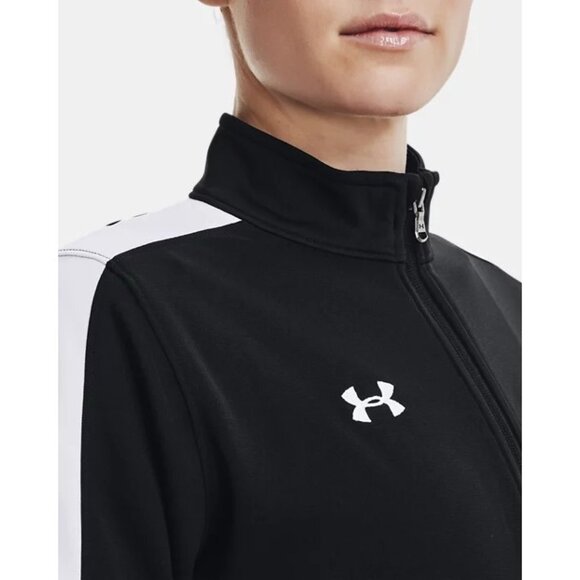 Under Armour Women Rival Knit 1/2 Turtleneck Jacket 1326774-001 Black Size Small - Picture 4 of 5